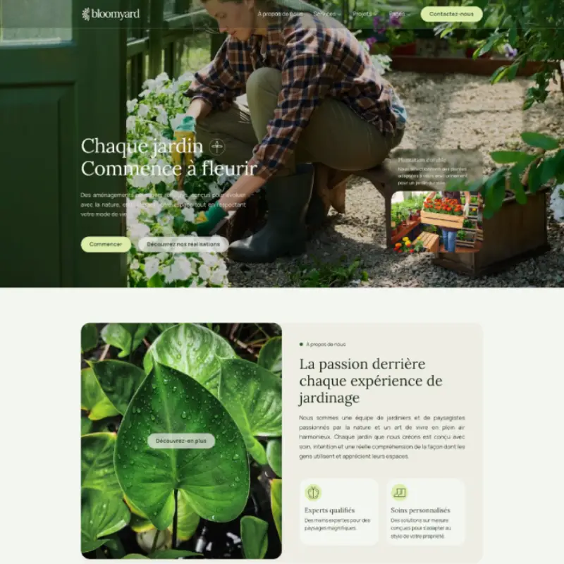 Site paysagiste réalisé par PixelLab